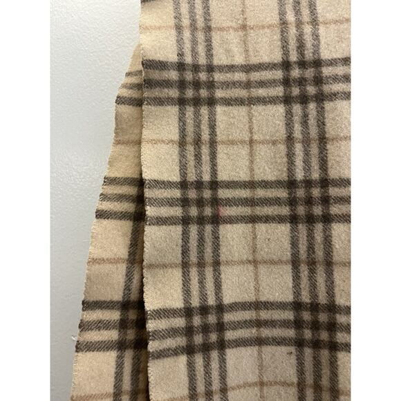 Burberry Vintage Scarf Classic Nova Check Pearl white Cream Lambswool Unisex - Picture 9 of 13
